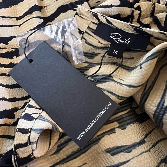 NWT Rails Dress Ora Printed Long Sleeve Pullover Golden Size M - Picture 9 of 13